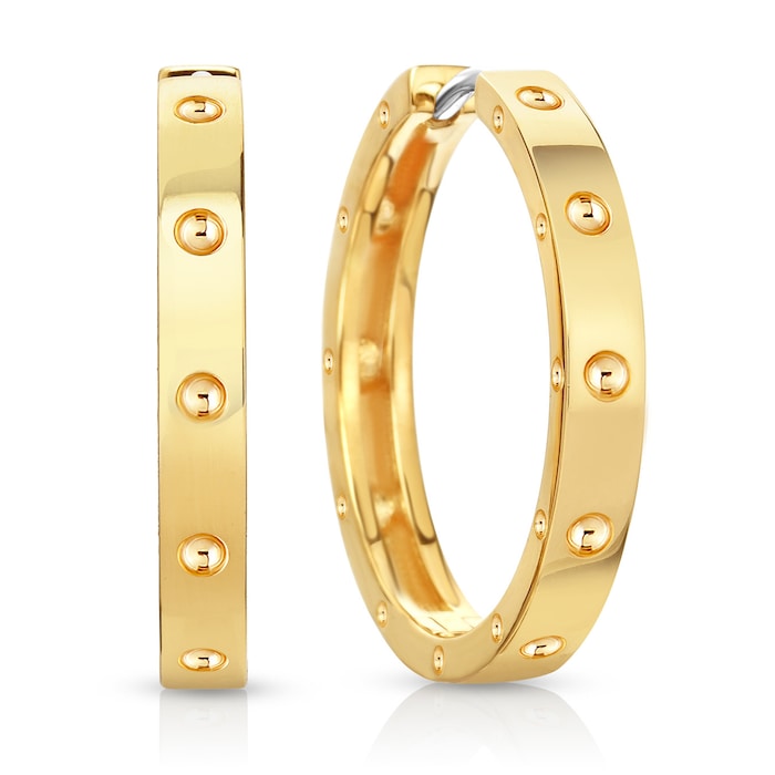 Roberto Coin 18k Yellow Gold Symphony Pois Moi Hoop Earrings 24mm