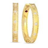 Roberto Coin 18k Yellow Gold 0.13cttw Diamond Princess Hoop Earrings