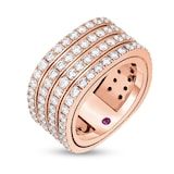 Roberto Coin 18ct Rose Gold Portofino Diamond Set Ring