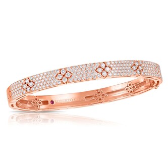 Roberto Coin 18K Rose Gold Love In Verona 2.20cttw Pavé Diamond Bangle