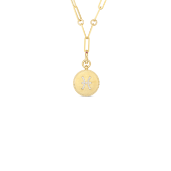 Roberto Coin 18K Diamond Pisces Zodiac Medallion Pendant