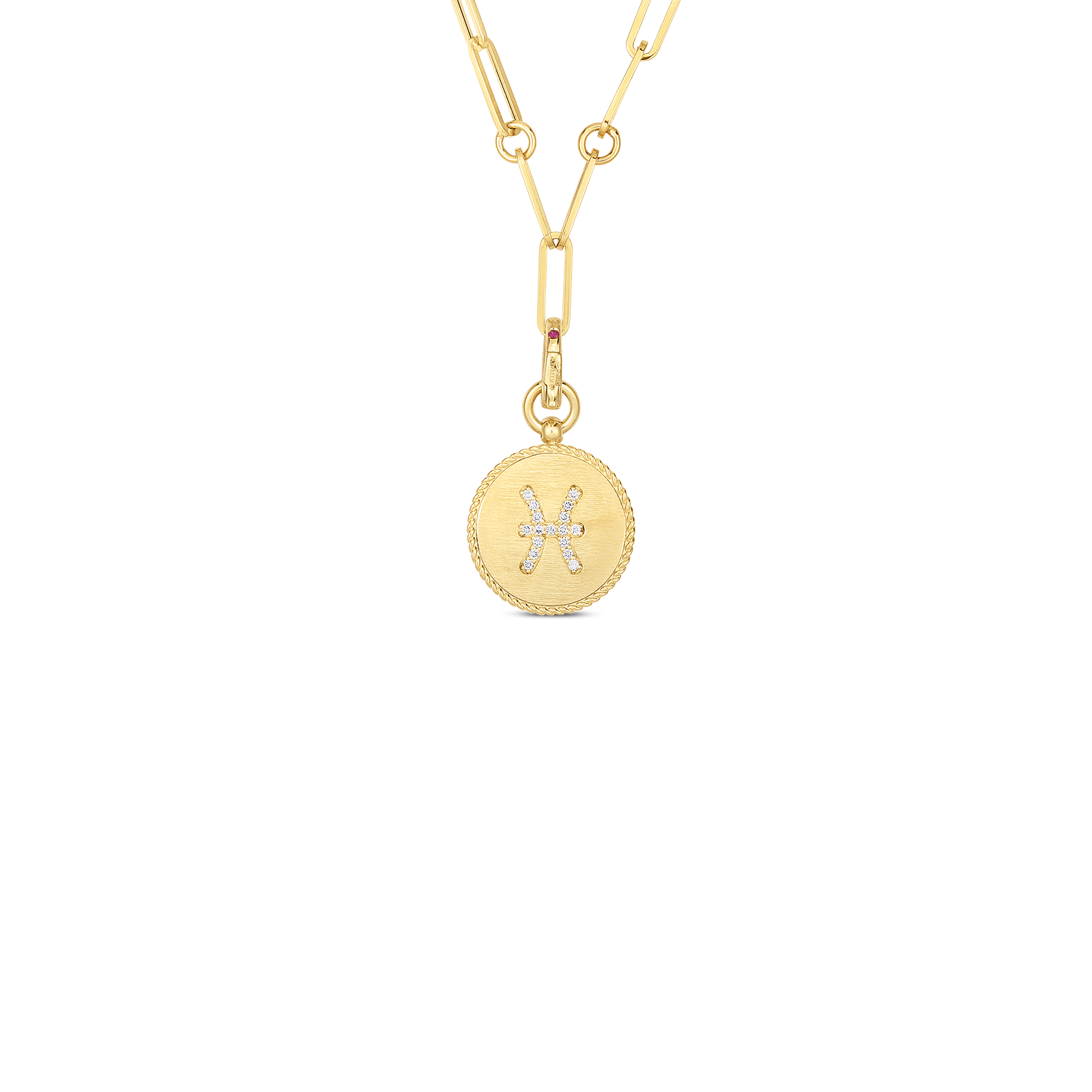 Roberto Coin 18K Diamond Pisces Zodiac Medallion Pendant