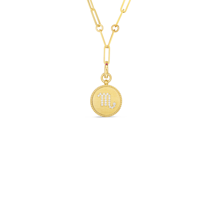 Roberto Coin 18K Diamond Scorpio Zodiac Medallion Pendant