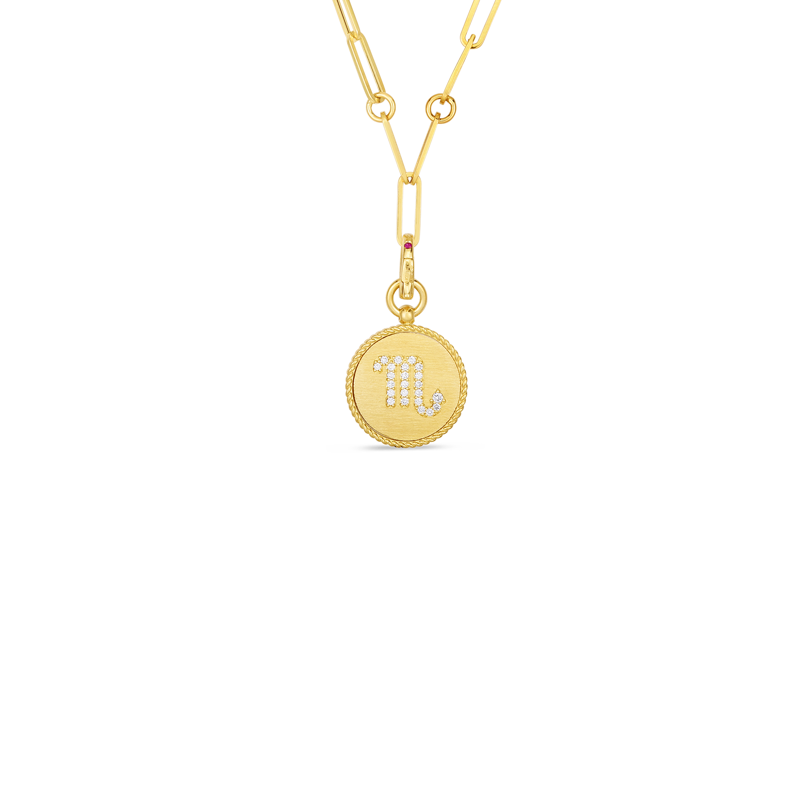 Roberto Coin 18K Diamond Scorpio Zodiac Medallion Pendant