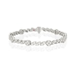 Roberto Coin The Marquesa Collection 18k White Gold 3.70cttw Diamond Swirl Bracelet