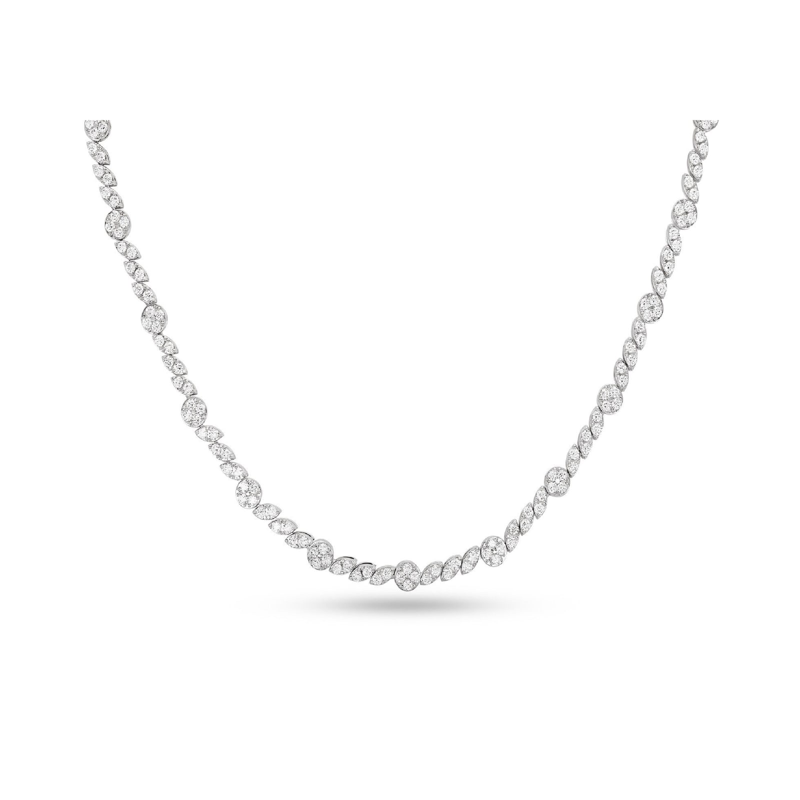 Roberto Coin The Marquesa Collection 18k White Gold 8.10cttw Diamond Necklace