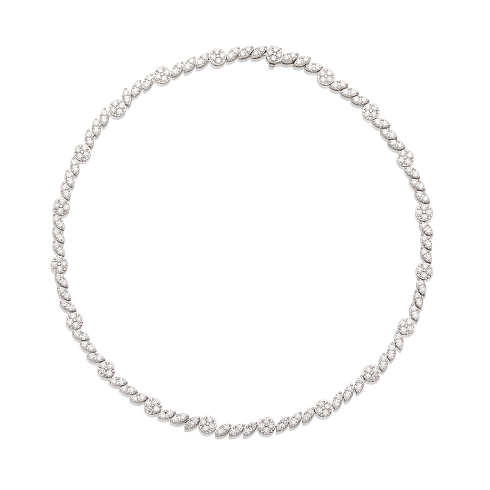 Roberto Coin The Marquesa Collection 18k White Gold 8.10cttw Diamond Necklace