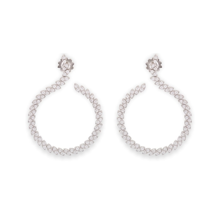 Roberto Coin The Marquesa Collection 18k White Gold 4.50cttw Diamond Earrings