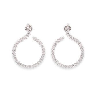Roberto Coin The Marquesa Collection 18k White Gold 4.50cttw Diamond Earrings