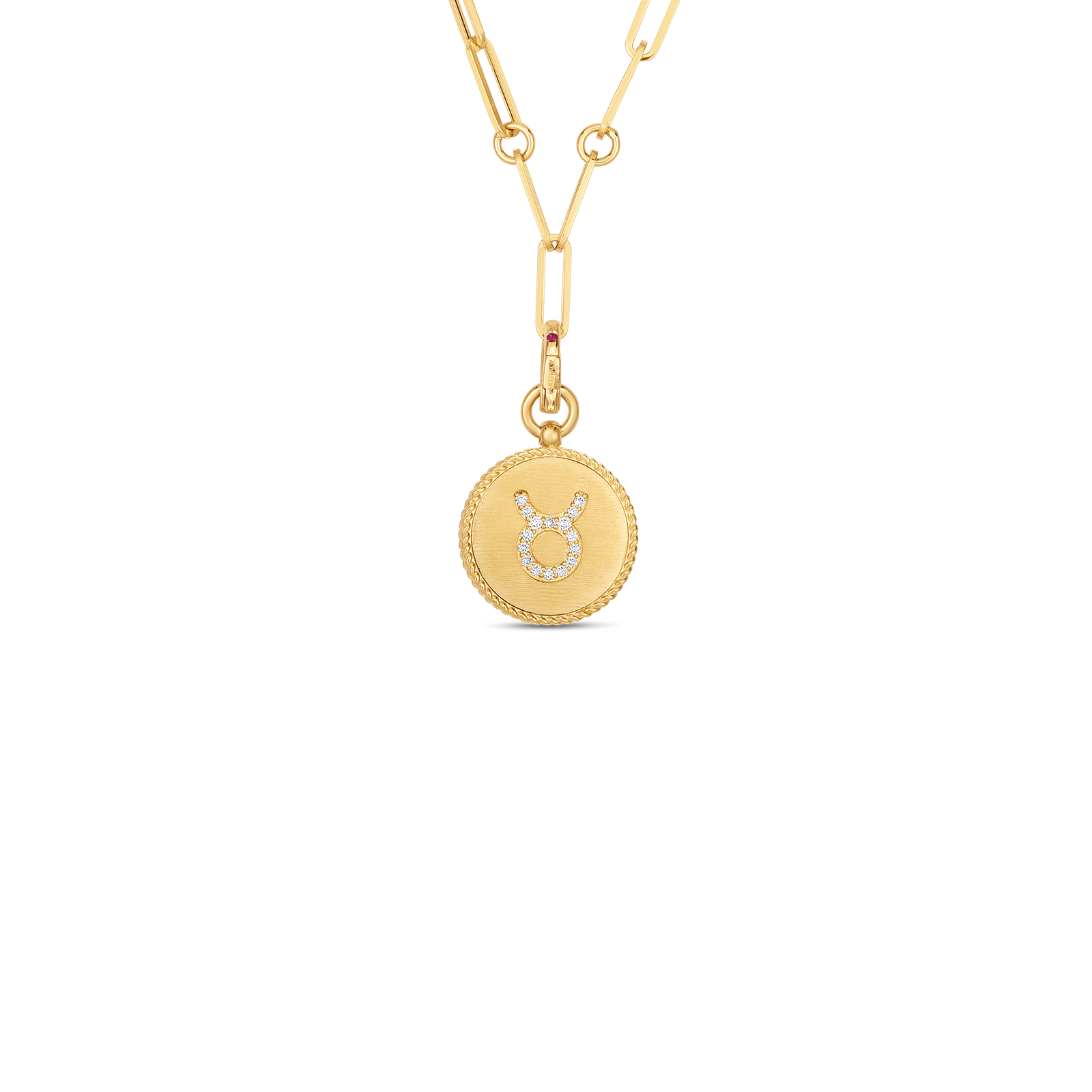 Roberto Coin 18K Diamond Taurus Zodiac Medallion Pendant