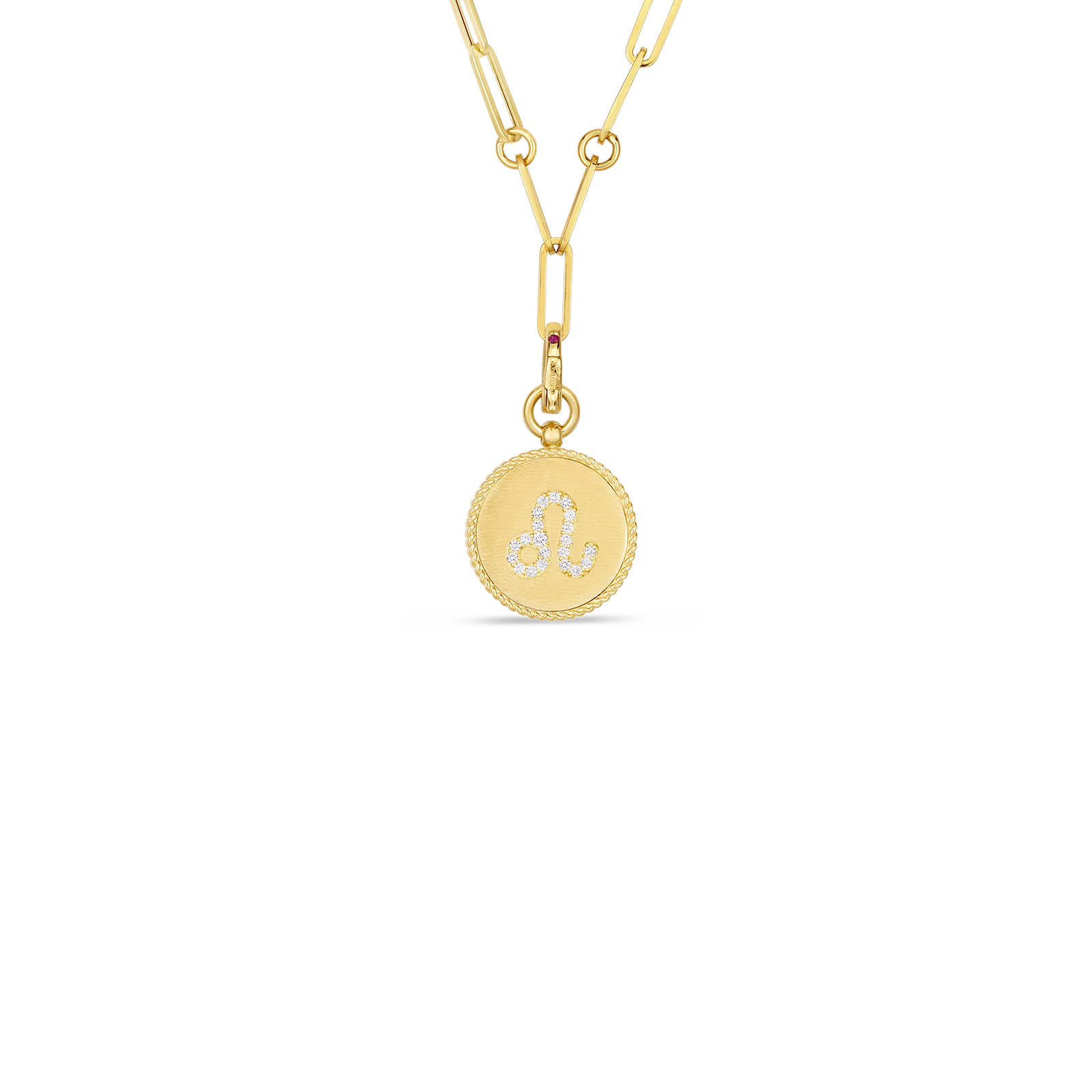 Roberto Coin 18K Diamond Leo Zodiac Medallion Pendant