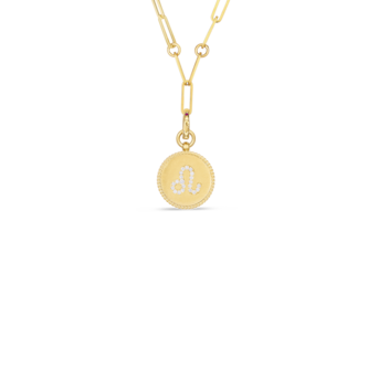 Roberto Coin 18K Diamond Leo Zodiac Medallion Pendant