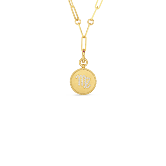 Roberto Coin 18K Diamond Virgo Zodiac Medallion Pendant