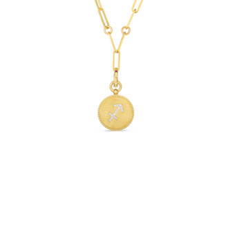 Roberto Coin 18K Diamond Sagittarius Zodiac Medallion Pendant