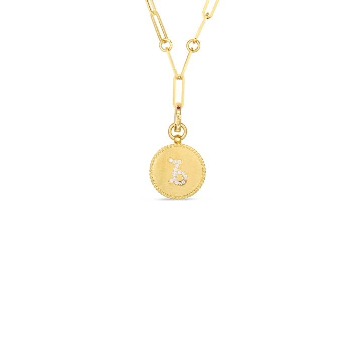 Roberto Coin 18K Diamond Zodiac Pendant Capricorn