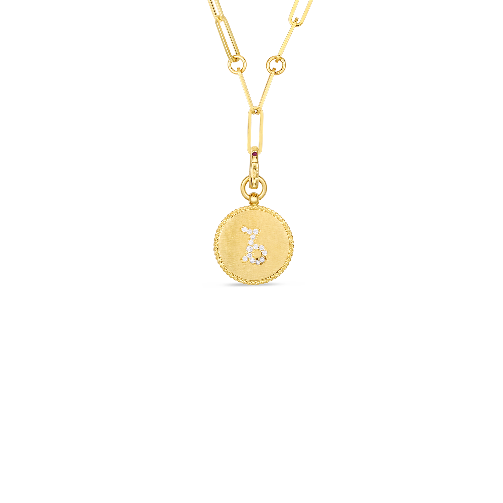 Roberto Coin 18K Diamond Zodiac Pendant Capricorn