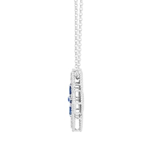 Roberto Coin Exclusive 18ct White Gold Venetian Princess 0.26ct Diamond & Sapphire 45cm Pendant