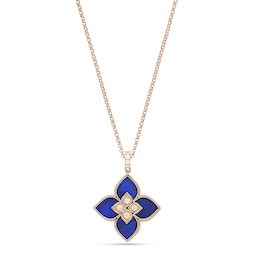 37521420 - 18ct Rose Gold Venetian Princess Diamond 0.11ct 45cm Pendant