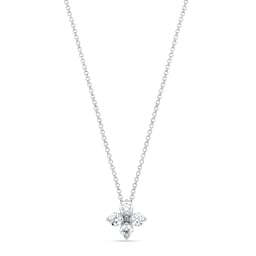 37521423 - 18ct White Gold Love in Verona Diamond 0.63ct Flower 45cm Pendant
