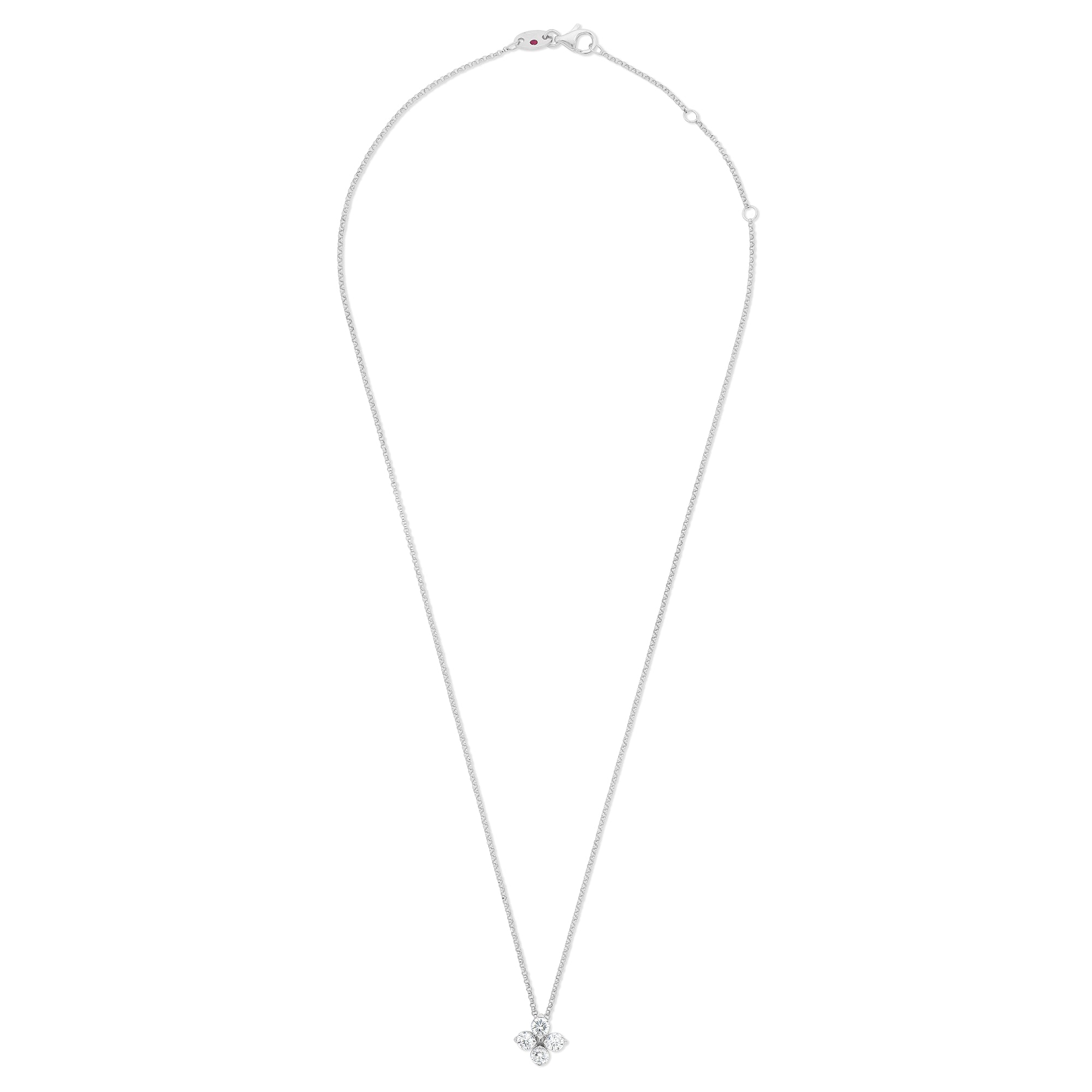 Roberto Coin 18ct White Gold Love in Verona Diamond 0.63ct Flower 45cm Pendant Roberto Coin 18ct White Gold Love in Verona Diamond 0.63ct Flower 45cm Pendant