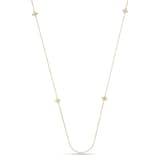 Roberto Coin 18ct Yellow Gold Love By The Yard 0.31ct 85cm 6 Stone Necklace