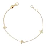 Roberto Coin 18ct Yellow Gold Love By The Yard 0.15ct 3 Station Bracelet