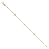 Roberto Coin 18ct Yellow Gold Love By The Yard 0.15ct 3 Station Bracelet