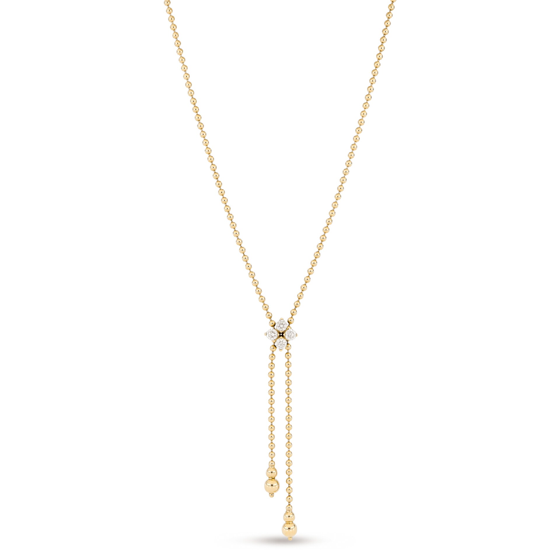 Roberto Coin 18ct Yellow Gold Love in Verona Diamond 0.34ct Flower Necklace Roberto Coin 18ct Yellow Gold Love in Verona Diamond 0.34ct Flower Necklace