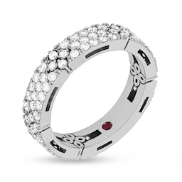 37521437130 - 18ct White Gold Love in Verona Full Diamond 1.05ct 4.5mm Ring - Ring Size M