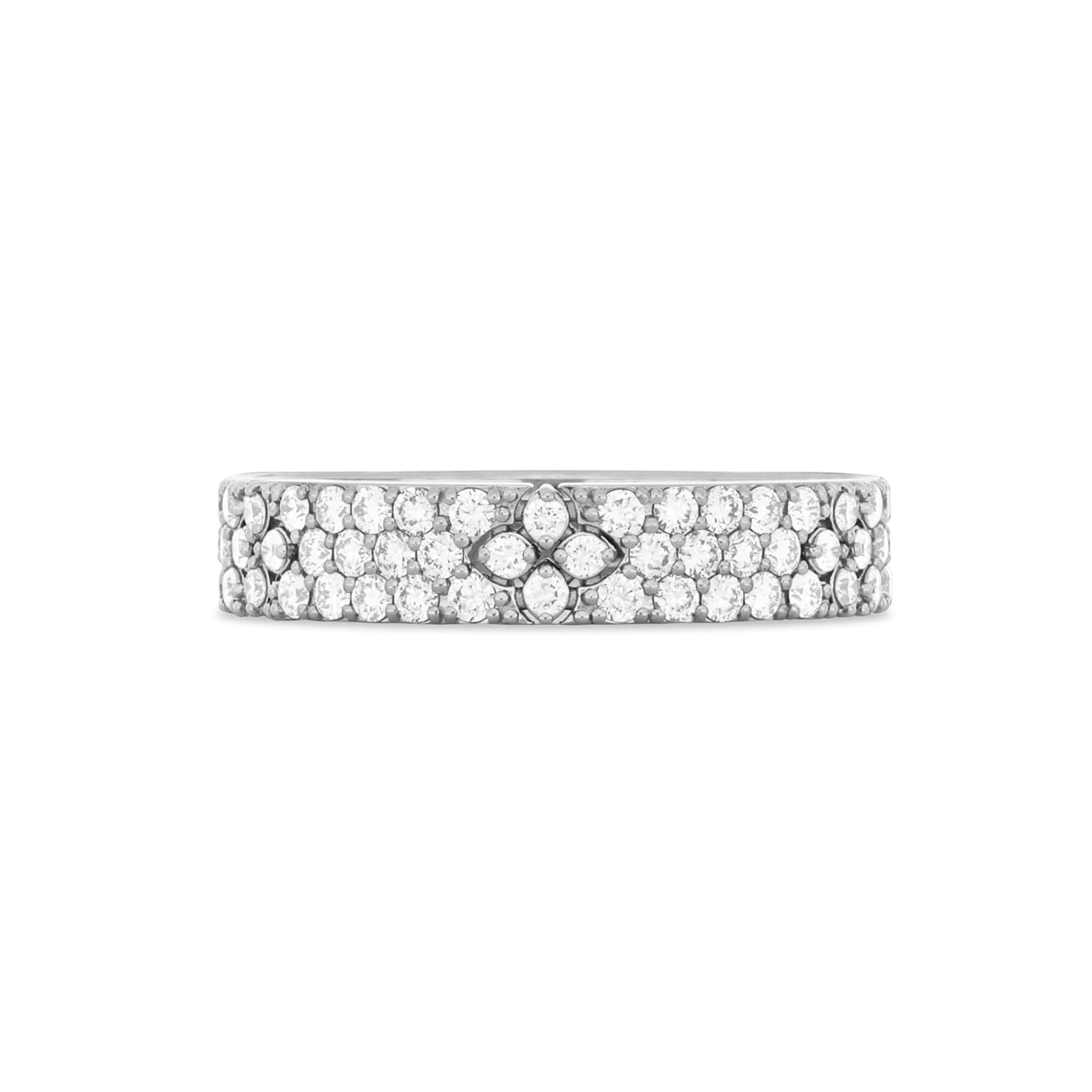 Roberto Coin 18ct White Gold Love in Verona Full Diamond 1.05ct 4.5mm Ring