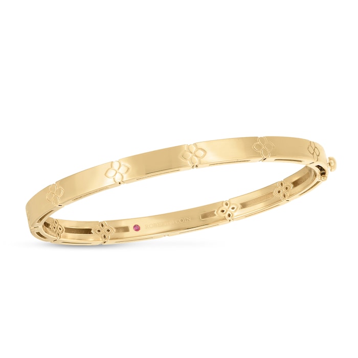 Roberto Coin 18k Yellow Gold Love In Verona Narrow Bangle