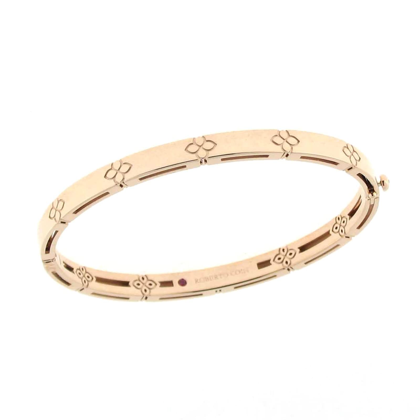 Roberto Coin 18k Rose Gold Love In Verona Narrow Bangle Roberto Coin 18k Rose Gold Love In Verona Narrow Bangle