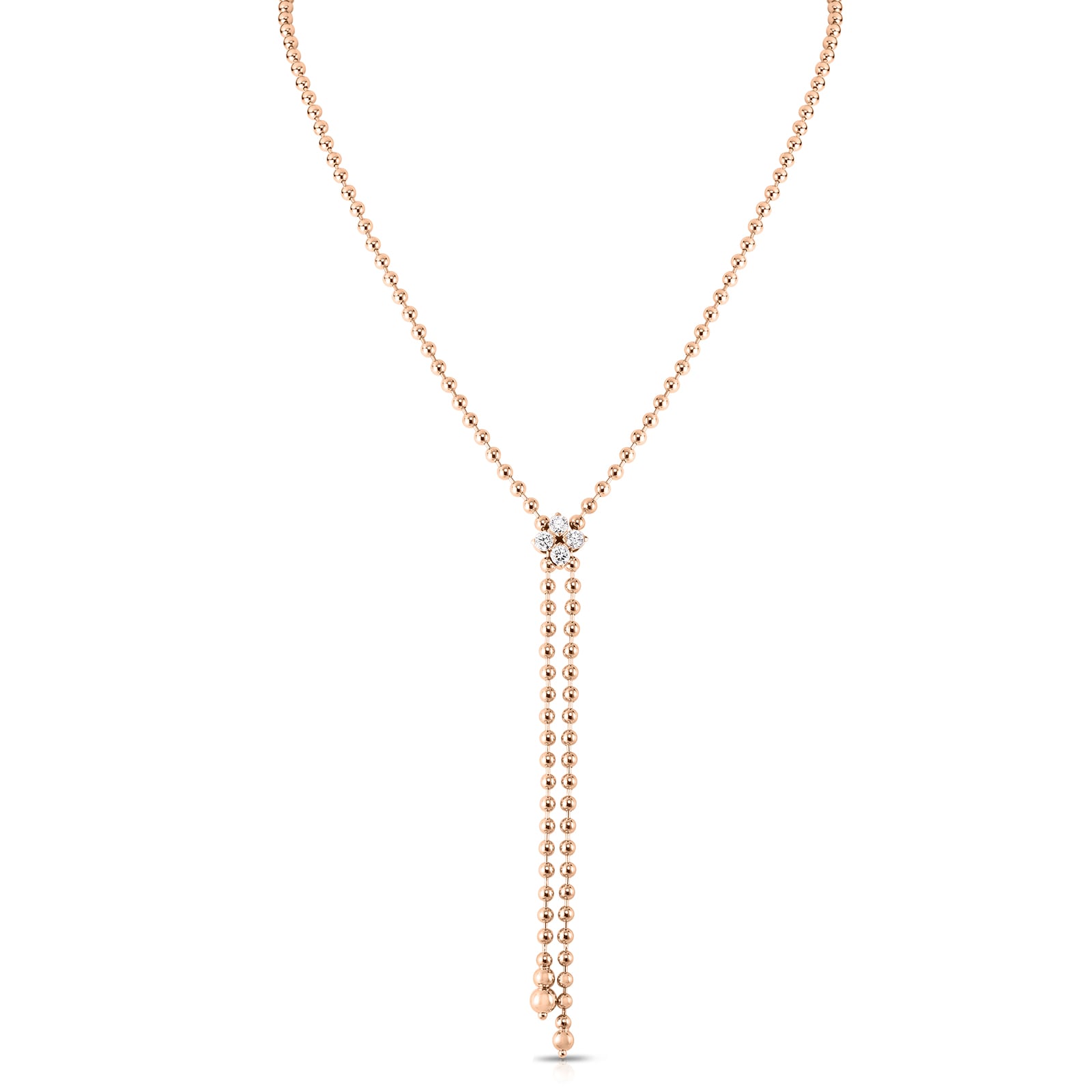 Roberto Coin 18k Yellow Gold Love In Verona 0.65cttw Diamond Adjustable Necklace