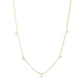 Roberto Coin 18k Yellow Gold Love by Yard 0.45cttw 5 station Diamond Necklace