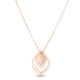 Roberto Coin 18k Rose Gold 0.07cttw Diamond Single Petal Necklace