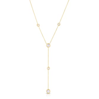 Roberto Coin 18k Yellow Gold 0.70cttw Diamond Bezel Set Station Necklace Roberto Coin 18k Yellow Gold 0.70cttw Diamond Bezel Set Station Necklace