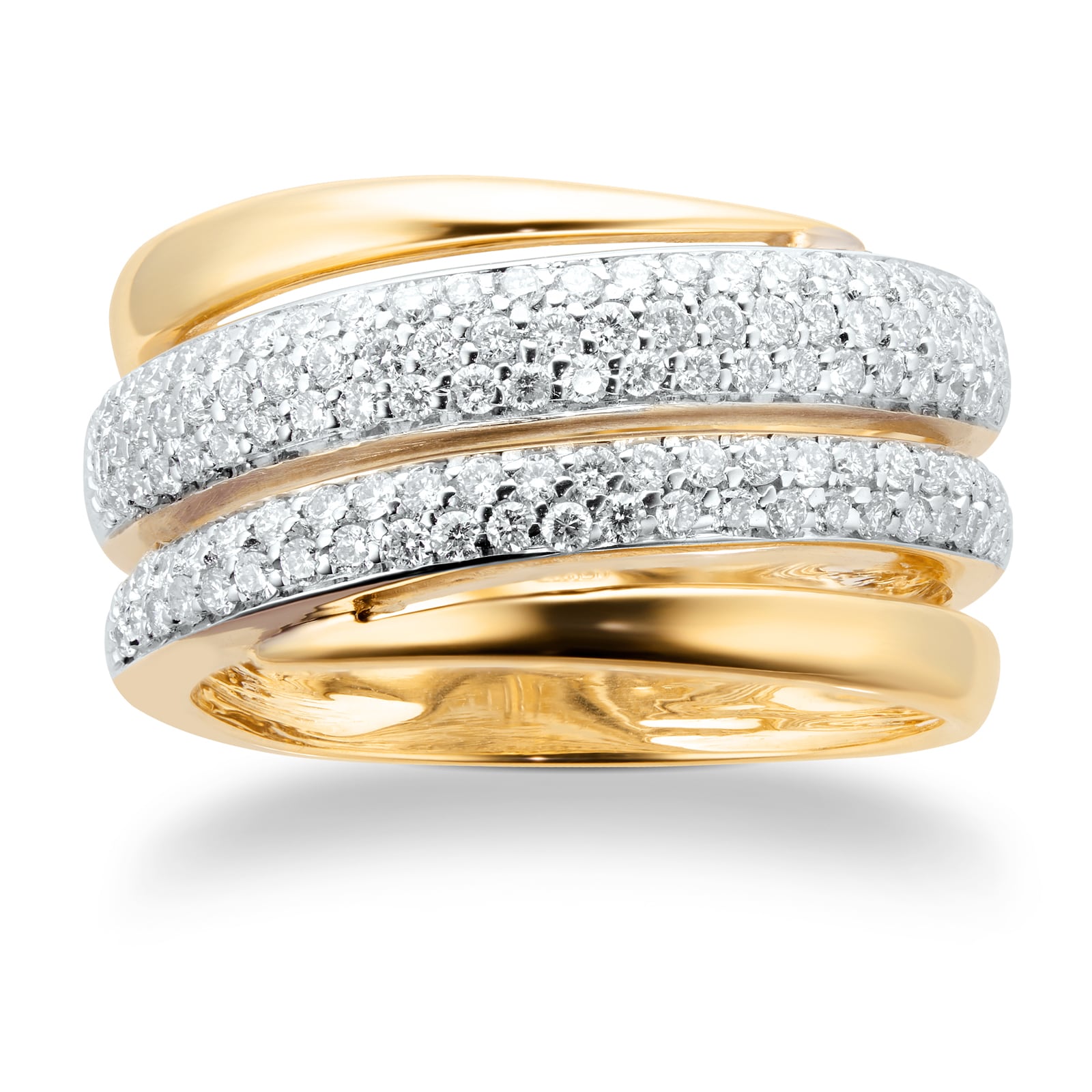 Roberto Coin 18ct Yellow & White Gold 0.96ct Diamond Classic Ring