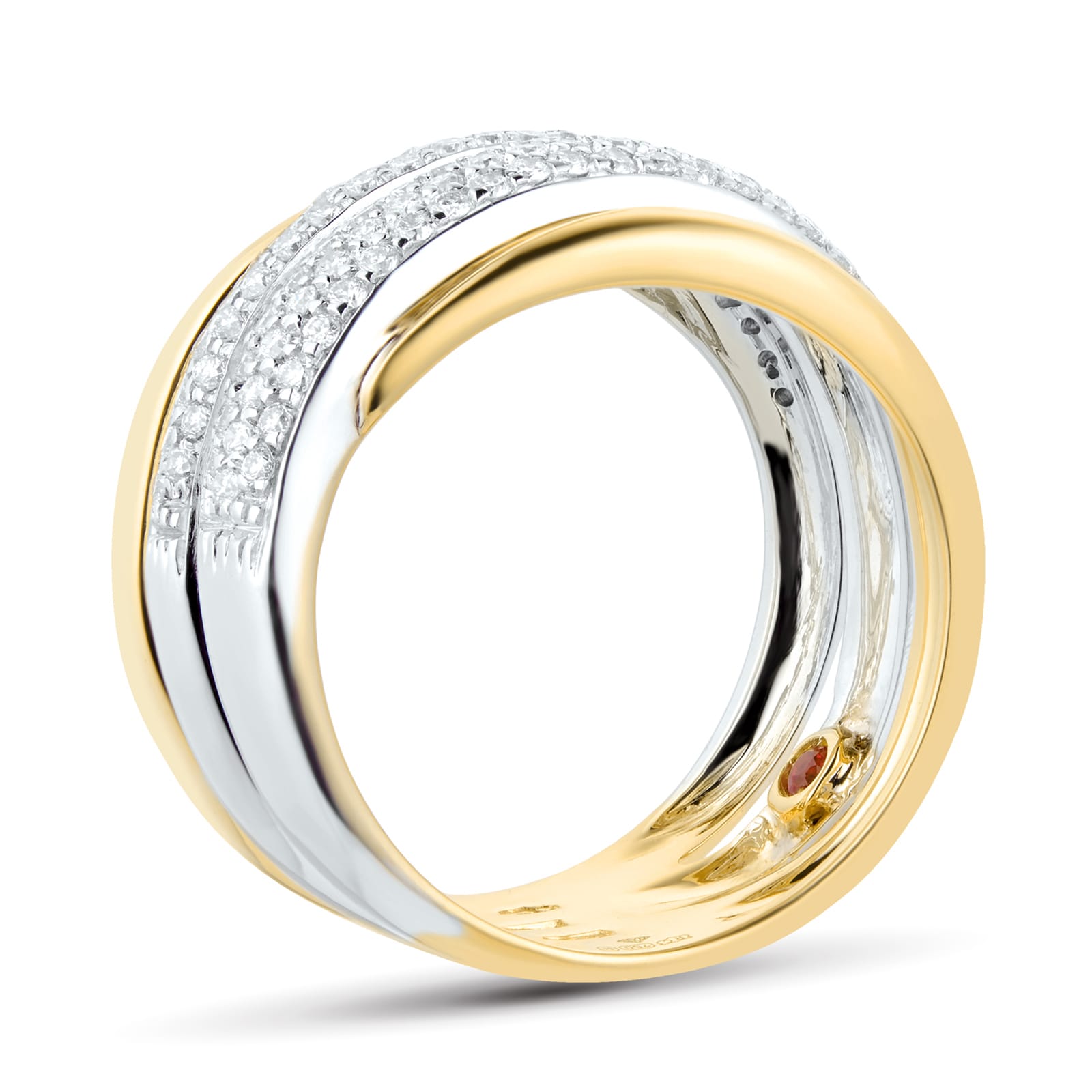 Roberto Coin 18ct Yellow & White Gold 0.96ct Diamond Classic Ring