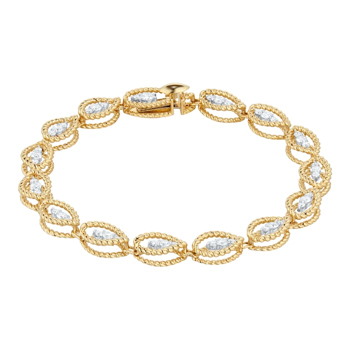 Roberto Coin 18ct Yellow & White Gold  1.26ct New Barocco Bracelet