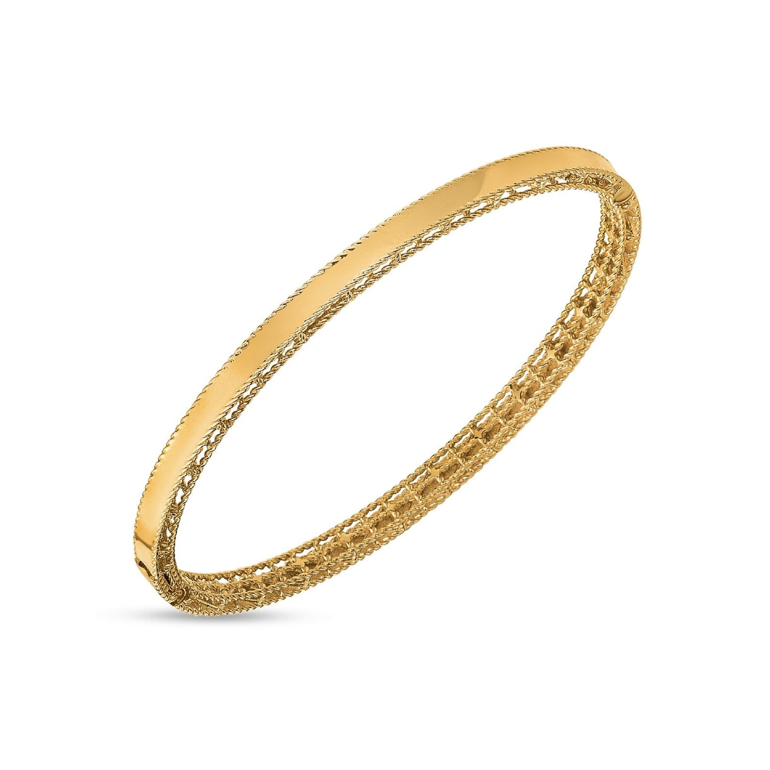 Roberto Coin 18ct Yellow Gold Symphony Princess Bangle AR777BA0621 01 ...