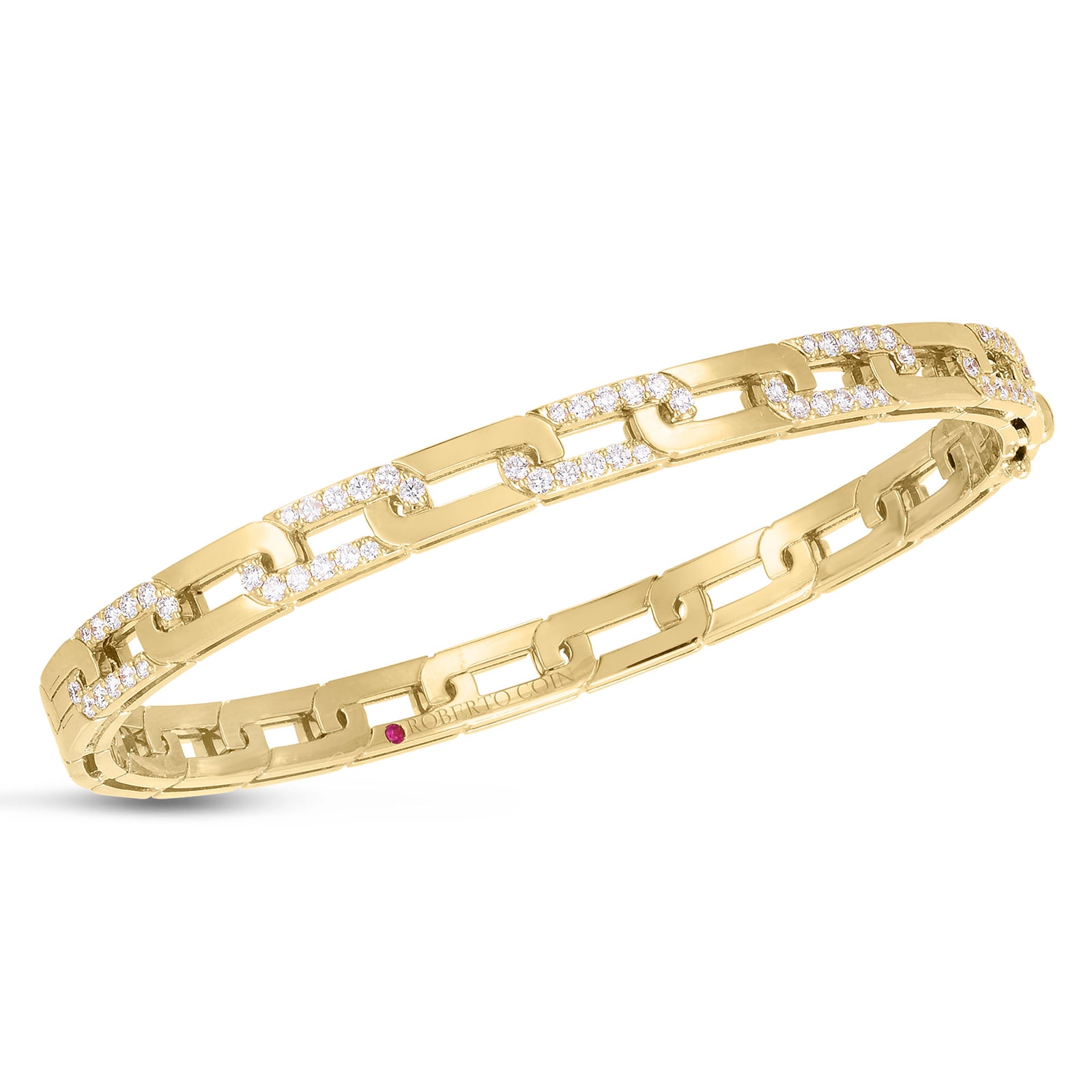 Roberto Coin 18ct Yellow Gold Navarra 0.75ct Diamond Bangle Roberto Coin 18ct Yellow Gold Navarra 0.75ct Diamond Bangle