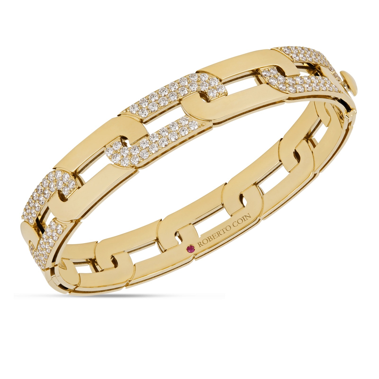 Roberto Coin 18ct Yellow Gold Navarra 2.13ct Diamond Bangle Roberto Coin 18ct Yellow Gold Navarra 2.13ct Diamond Bangle