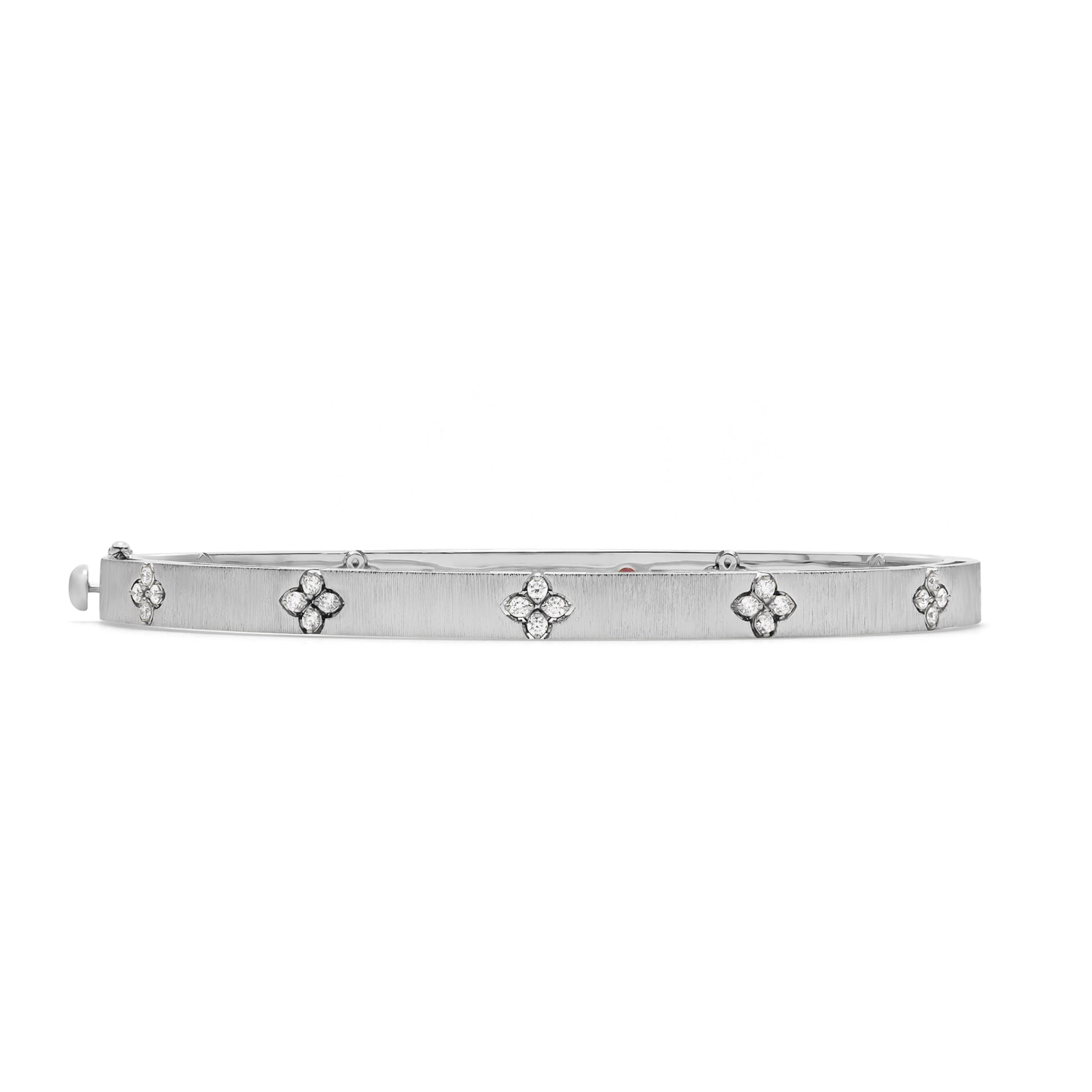 Roberto Coin Love In Verona 18ct White Gold 0.19ct Diamond Bangle Roberto Coin Love In Verona 18ct White Gold 0.19ct Diamond Bangle