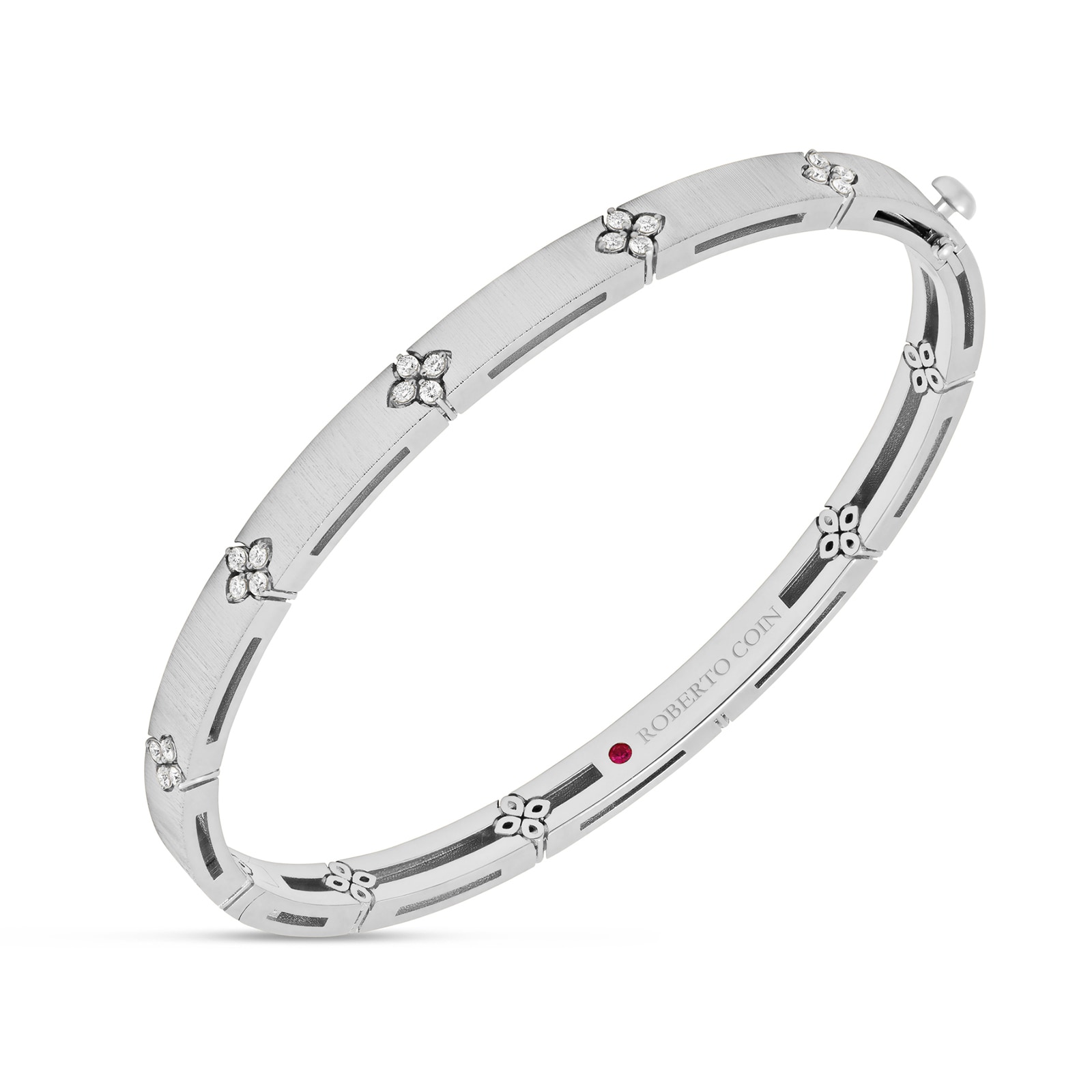 Roberto Coin Love In Verona 18ct White Gold 0.19ct Diamond Bangle Roberto Coin Love In Verona 18ct White Gold 0.19ct Diamond Bangle