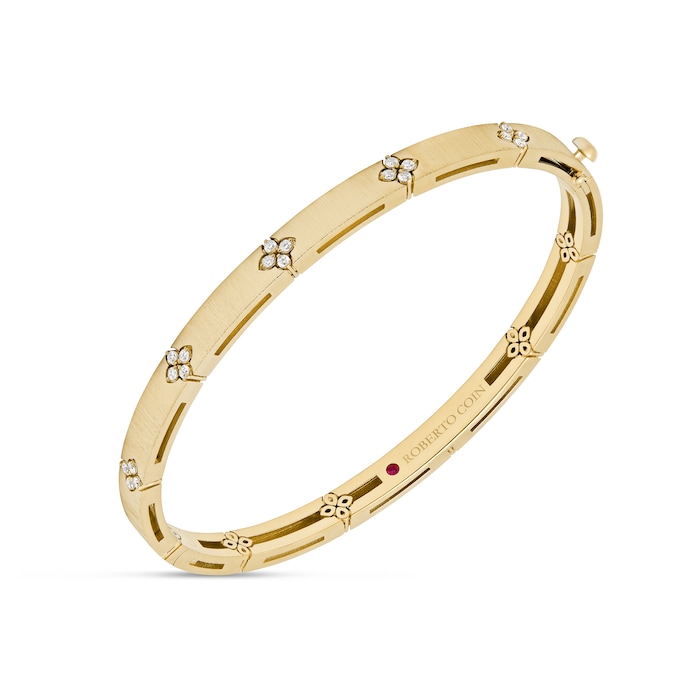 Roberto Coin 18ct Yellow Gold  Love In Verona 0.19ct Diamond Bangle