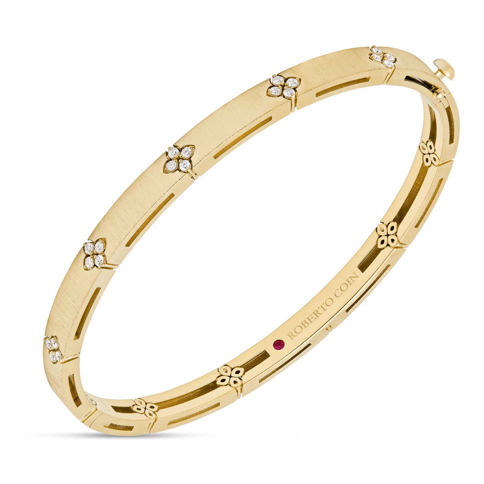 Roberto Coin Love In Verona 18ct Yellow Gold 0.19ct Diamond Bangle Roberto Coin Love In Verona 18ct Yellow Gold 0.19ct Diamond Bangle