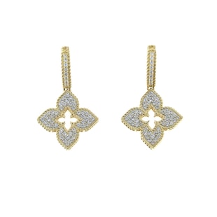 Roberto Coin 18ct Yellow Gold Venetian Princess 0.82ct Diamond Drop Earrings