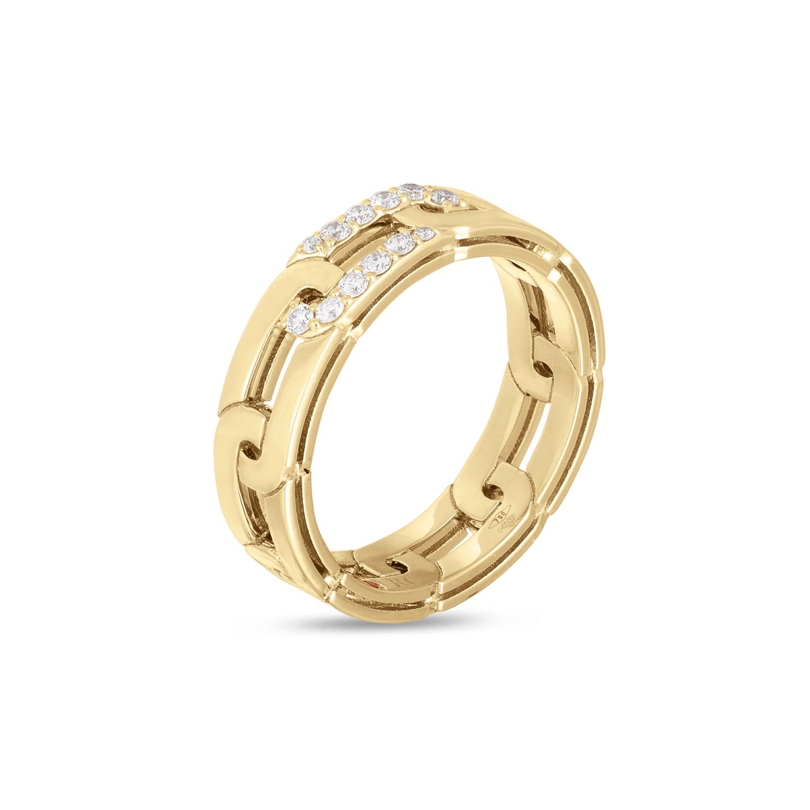 Roberto Coin 18ct Yellow Gold Navarra 0.15ct Diamond Ring