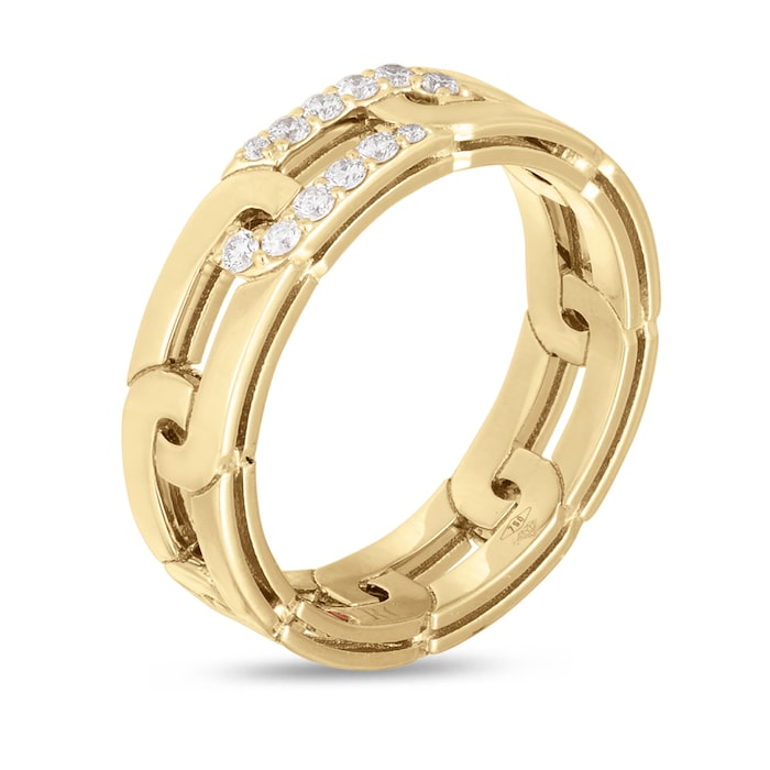 Roberto Coin 18ct Yellow Gold Navarra 0.15ct Diamond Ring