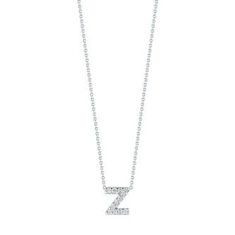 Roberto Coin 18K White Gold Tiny Treasures Diamond Love Letter Z Necklace